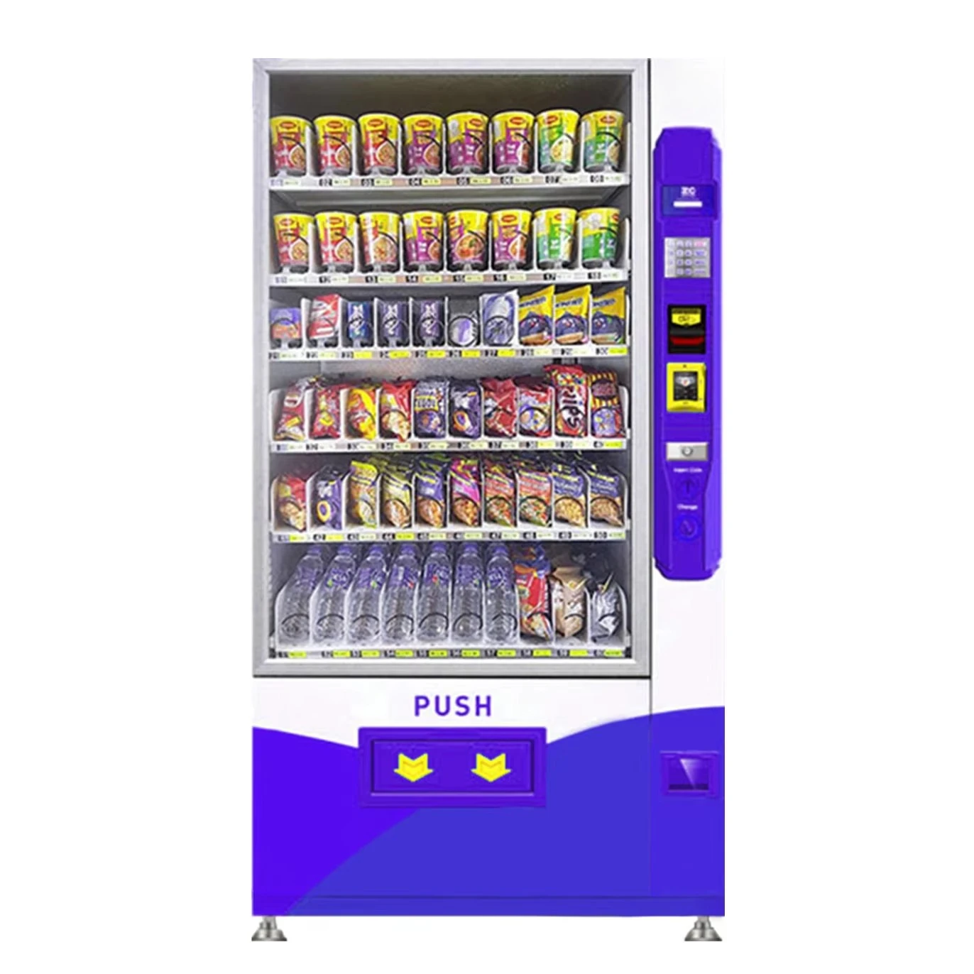 FOODLINE Compact Snack Beverage Combo Vending Machine Small Floor Space Movable Casters Office Startup Retail Gear