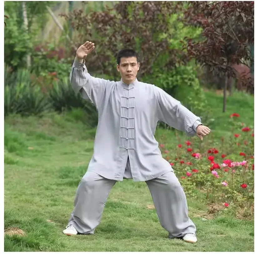 Uniforme de chapelle Tai chinois en coton trempé, Wushu Kung Fu, vêtements d'arts martiaux Wing Chun, TapiercPerformance Tang, Taiji imbibé, enfants et adultes