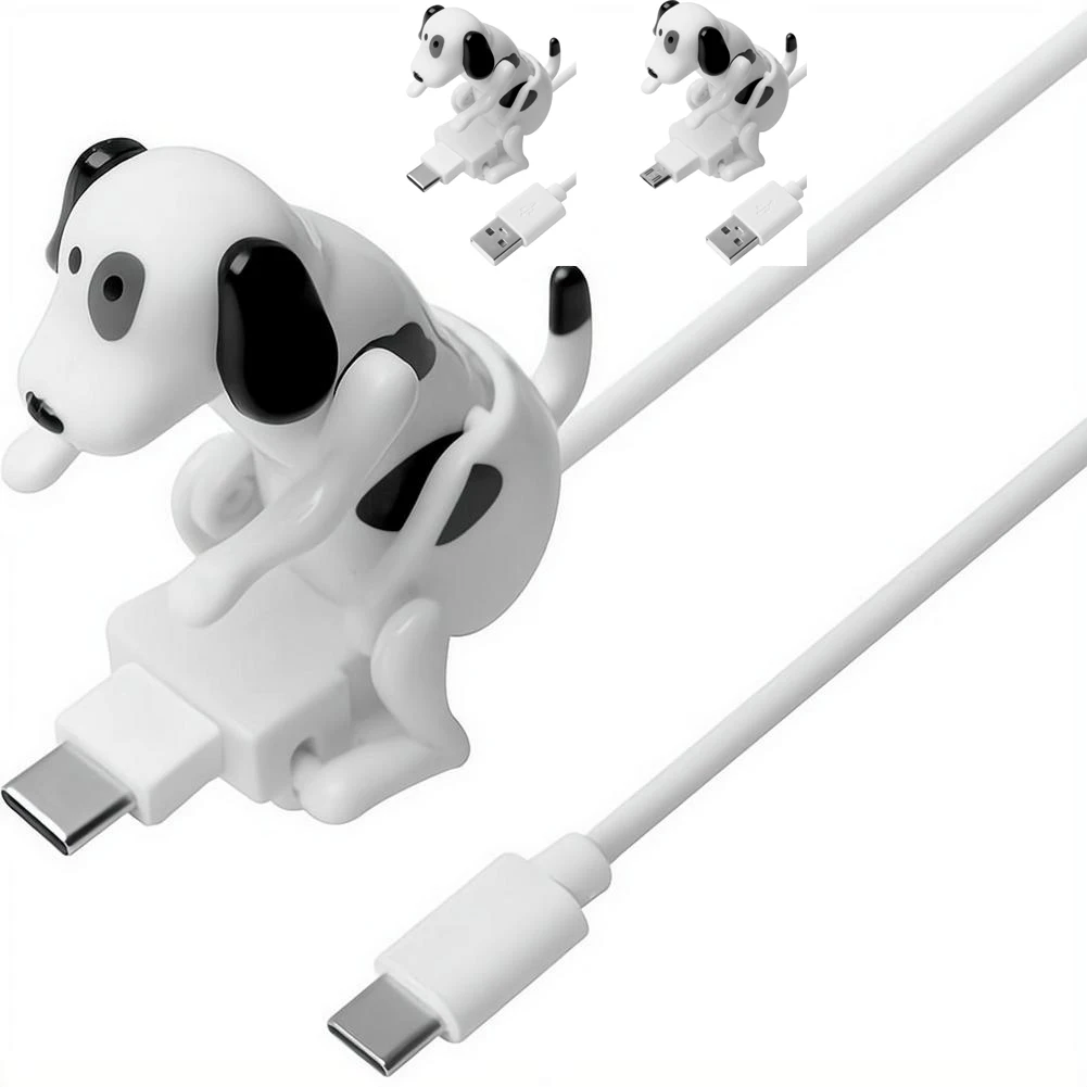 Cute Funny Dog Humping Phone Charging Cable Smartphone To Micro USB Type-C Data For Android Type-C Mobile Phone Charging