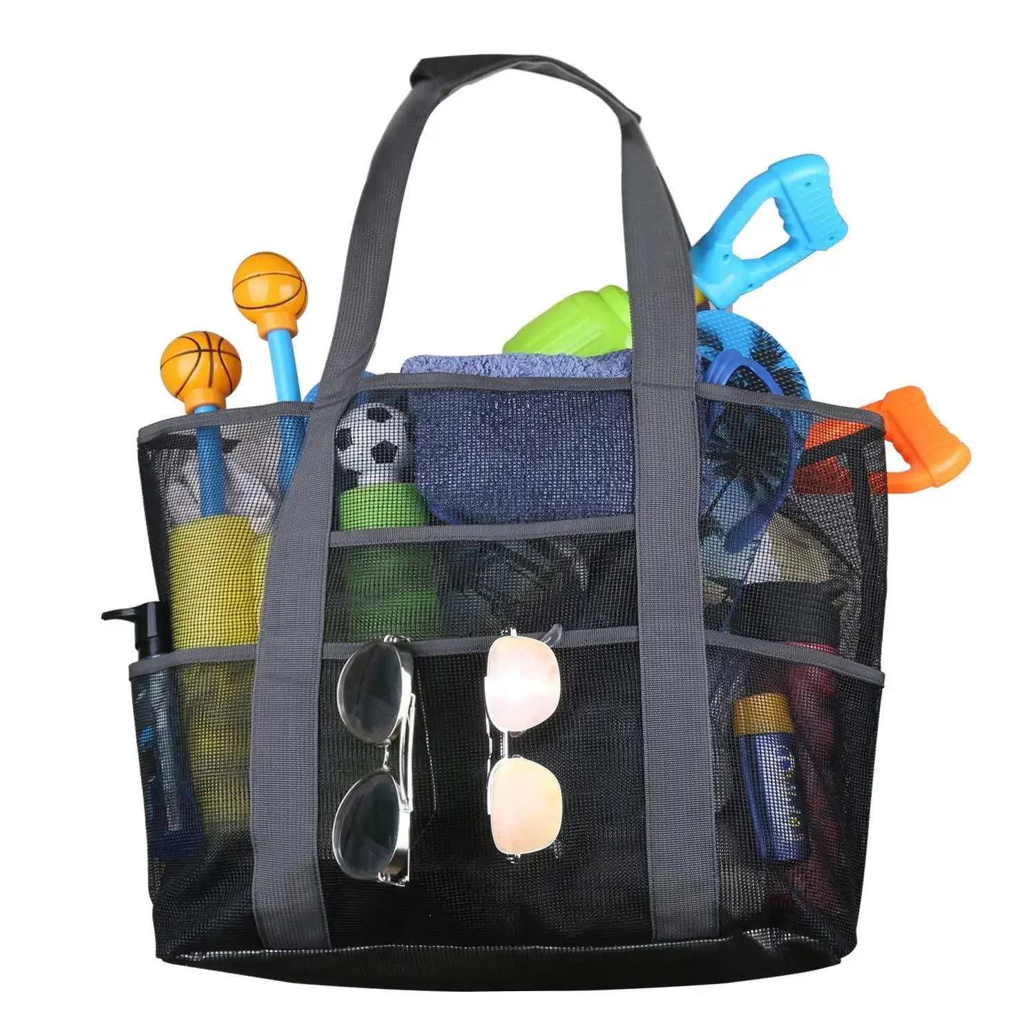 8 Pockets Travel Handbag Toys Summer Waterproof Underwear Large Beach Bag For Towels Mesh Durable Organizer Swimming Storage Bag