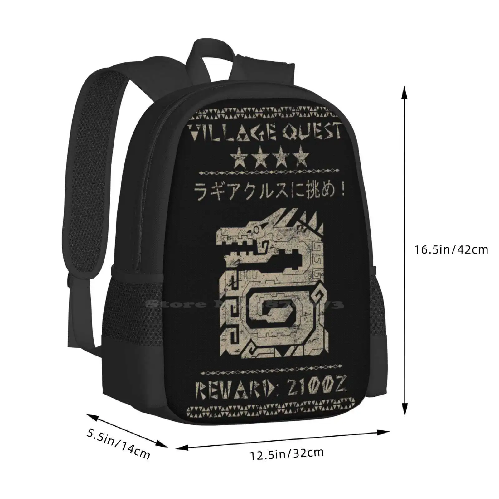 Village Quest - Lagiacrus Hot Sale Schoolbag Backpack Fashion Bags Monster Hunter Rathian Game Psp Hunting Lagicrus Lagiacrus