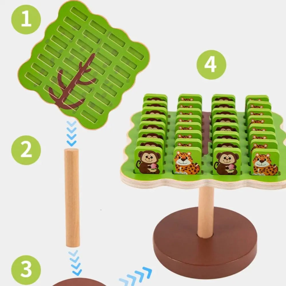 Family Games Animal Balance Tree Board Game Thinking Training Balancing Monkey Toy Math Toys Mini Balance Puzzle Toy