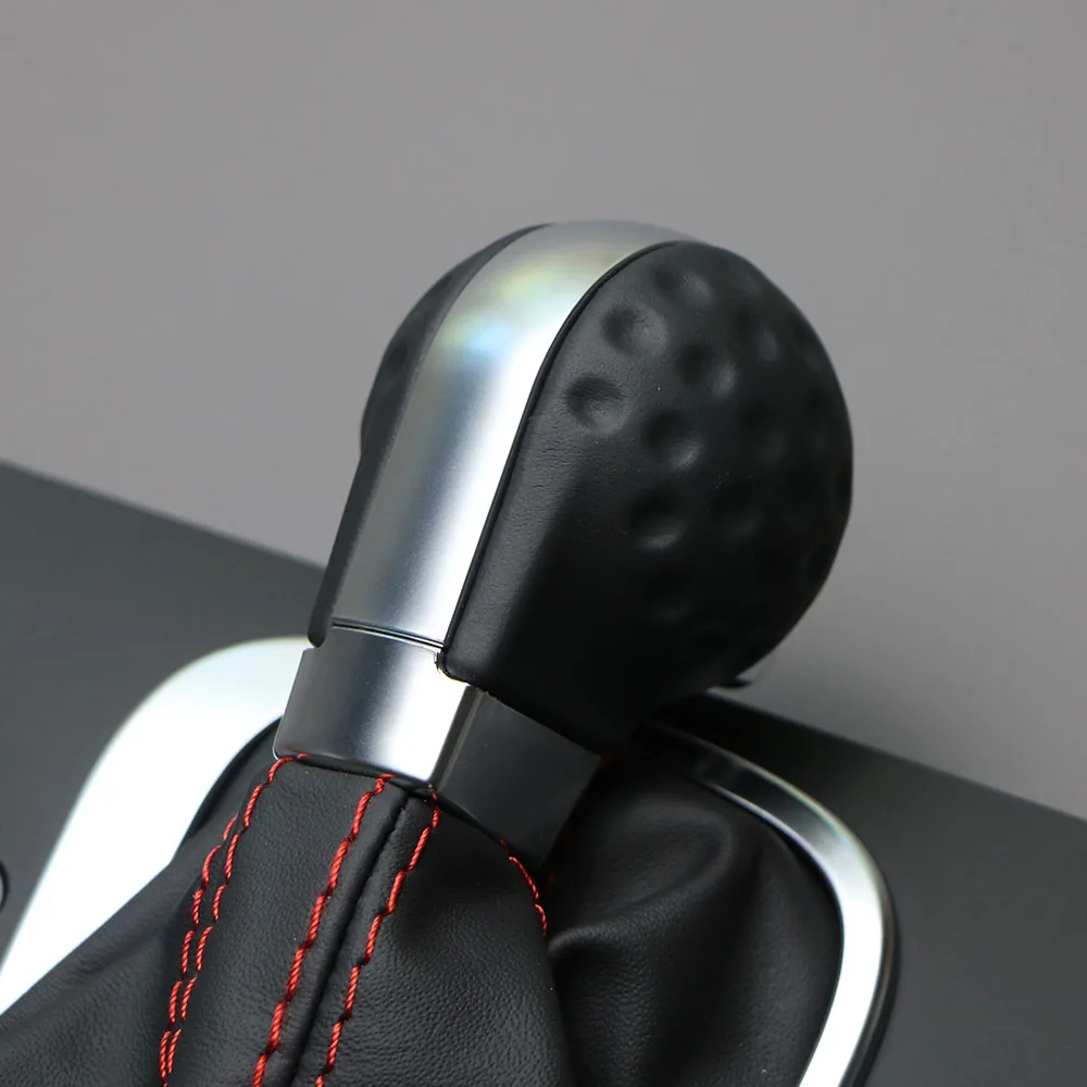 LHD DSG Gear Shift Knob AT Red Thread For VW Golf 6 MK6 GTI R32