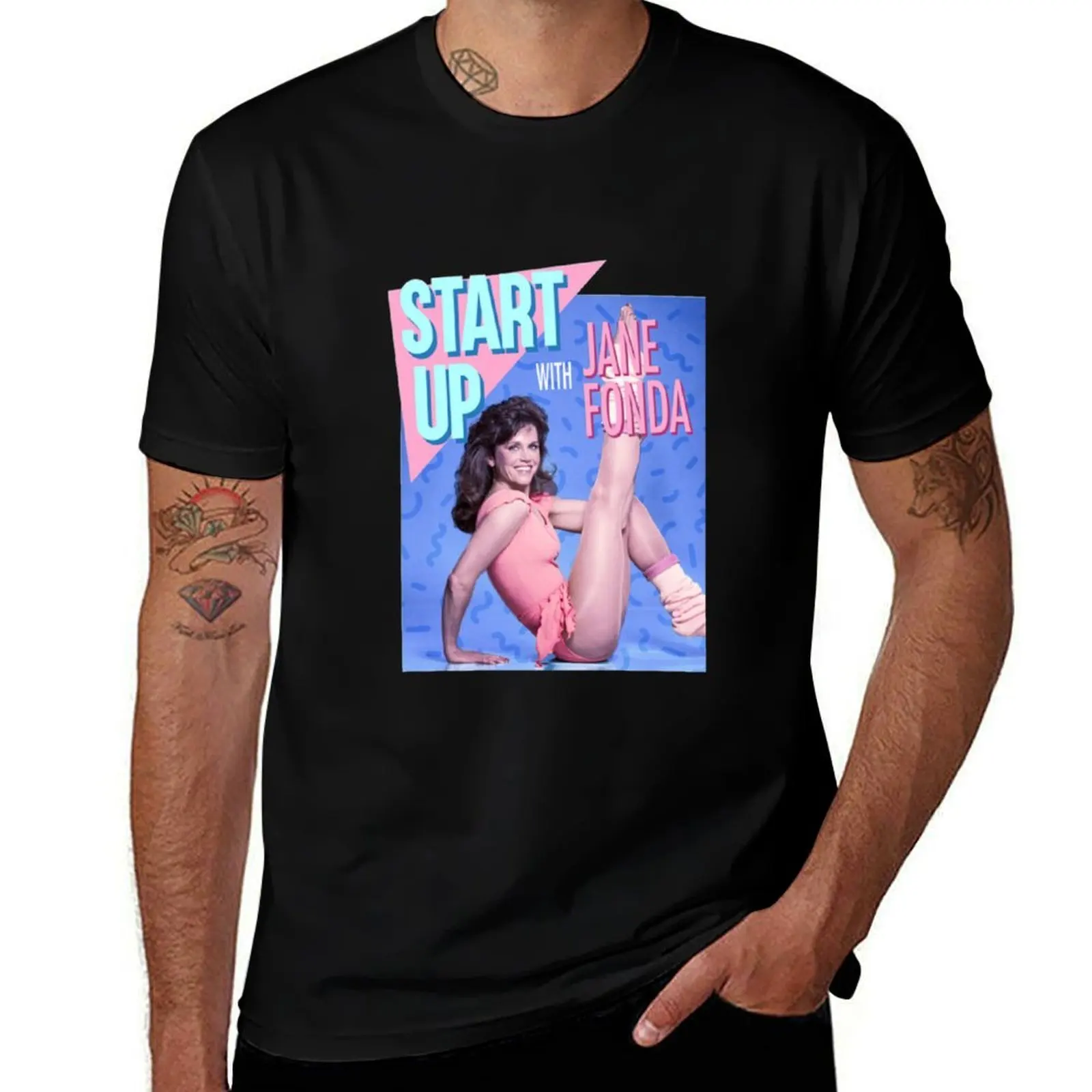 Start up Fitness 80s T-Shirt Work Style Casual T-Shirt