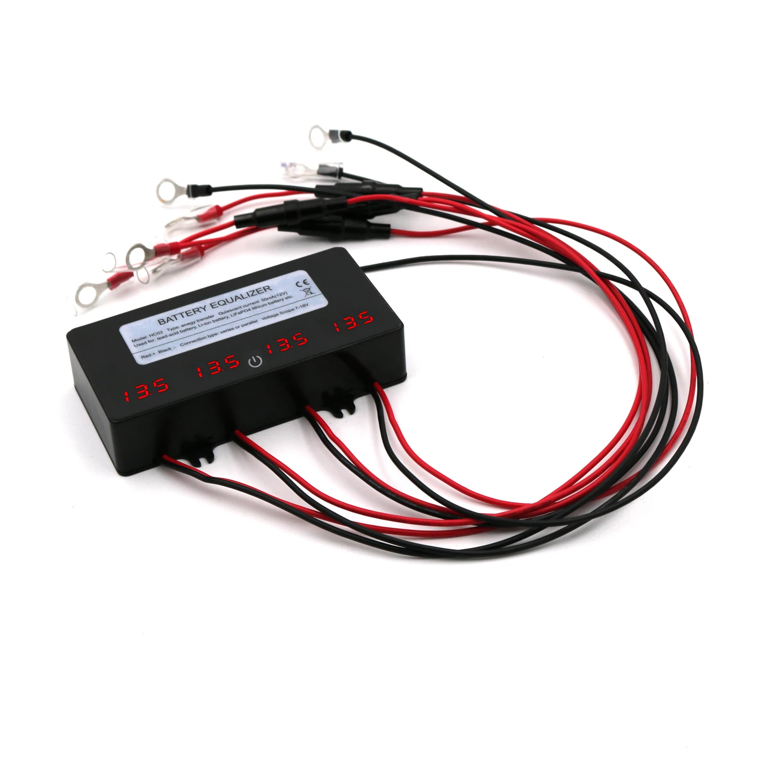 ANGUI 12V 24V 36V Batterijspanningsbalancer 4S 4x12V HC02 Batterij Equalizer Actieve Loodzuur Touch Switch Batterijcontroller 8V