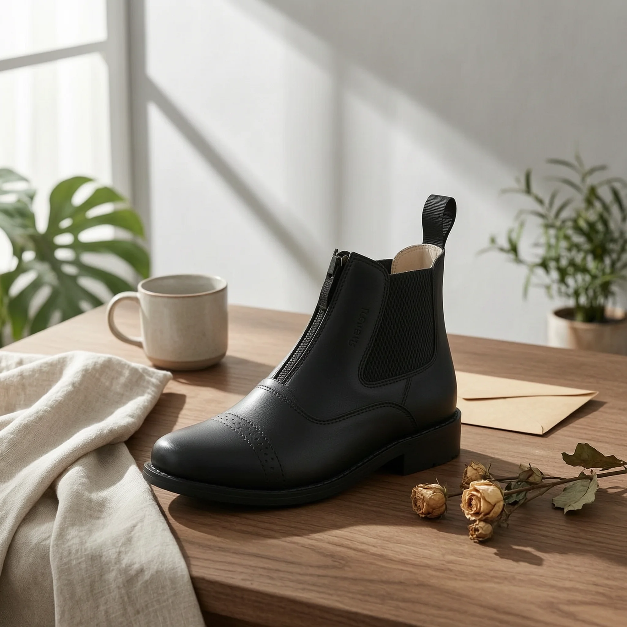 short-horse-riding-boots-waterproof-paddock-boots-zippered-equestrian-booties-comfortable-outdoor-footwear-cushioned-comfort