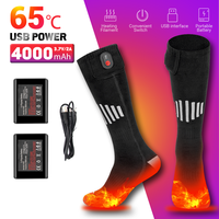 Electric Heating Socks Cold-Proof Winter Heating Socks Fast Heating Winter Warm Thermal Socks Washable for Outdoor Skiing Hiking