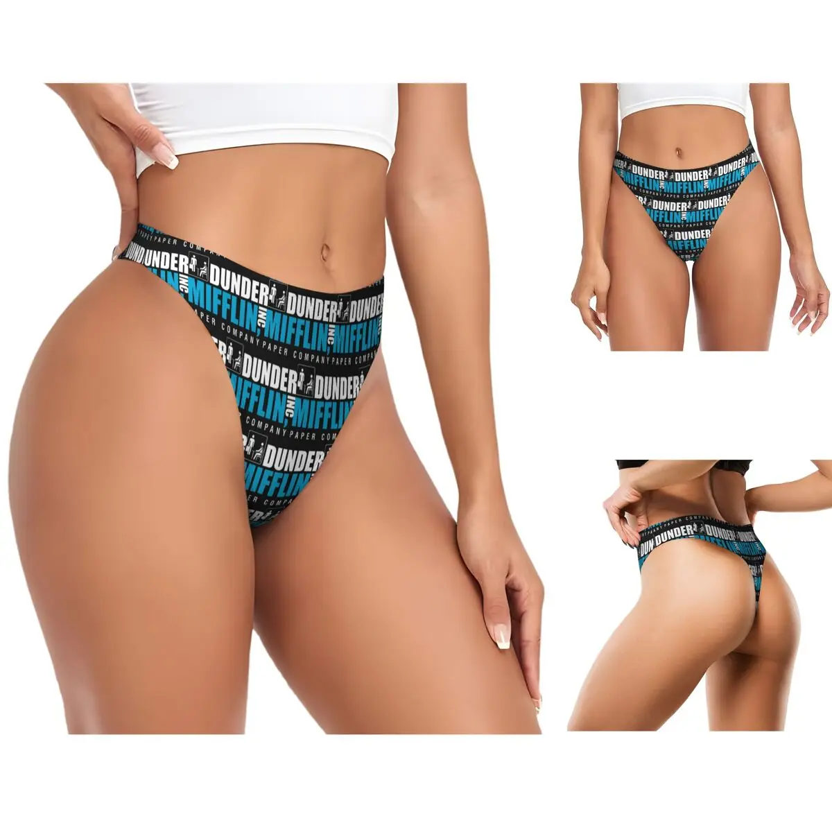 Custom Dunder Mifflin Paper Company Essential G-string Panties Breathable Women Stretch Thongs Comfort Underwear