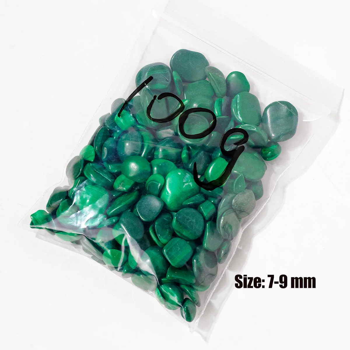 100g/Bag Natural Malachite Gravel Polished Mixed Stones Decorative Festive Gift Christmas Thanksgiving Saint Patrick's Day