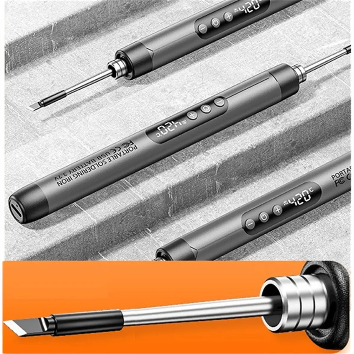 3Pc C210 Soldering Iron Tip USB Soldering Iron Tip 5V Battery Soldering Iron Tip Soldering Rework Accessories Blade Tip