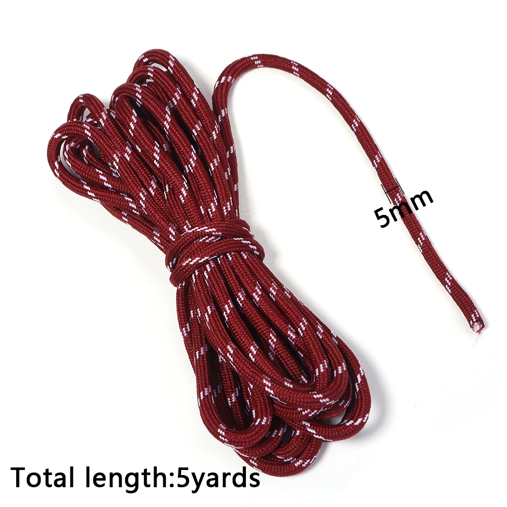 5 Yards/Lot 5mm Buntes Geflochtenes Seil aus Polyester für DIY-Rucksackanhänger, Handy-Lanyard, Bastelzubehör und Schmuckherstellung. – Detail 1