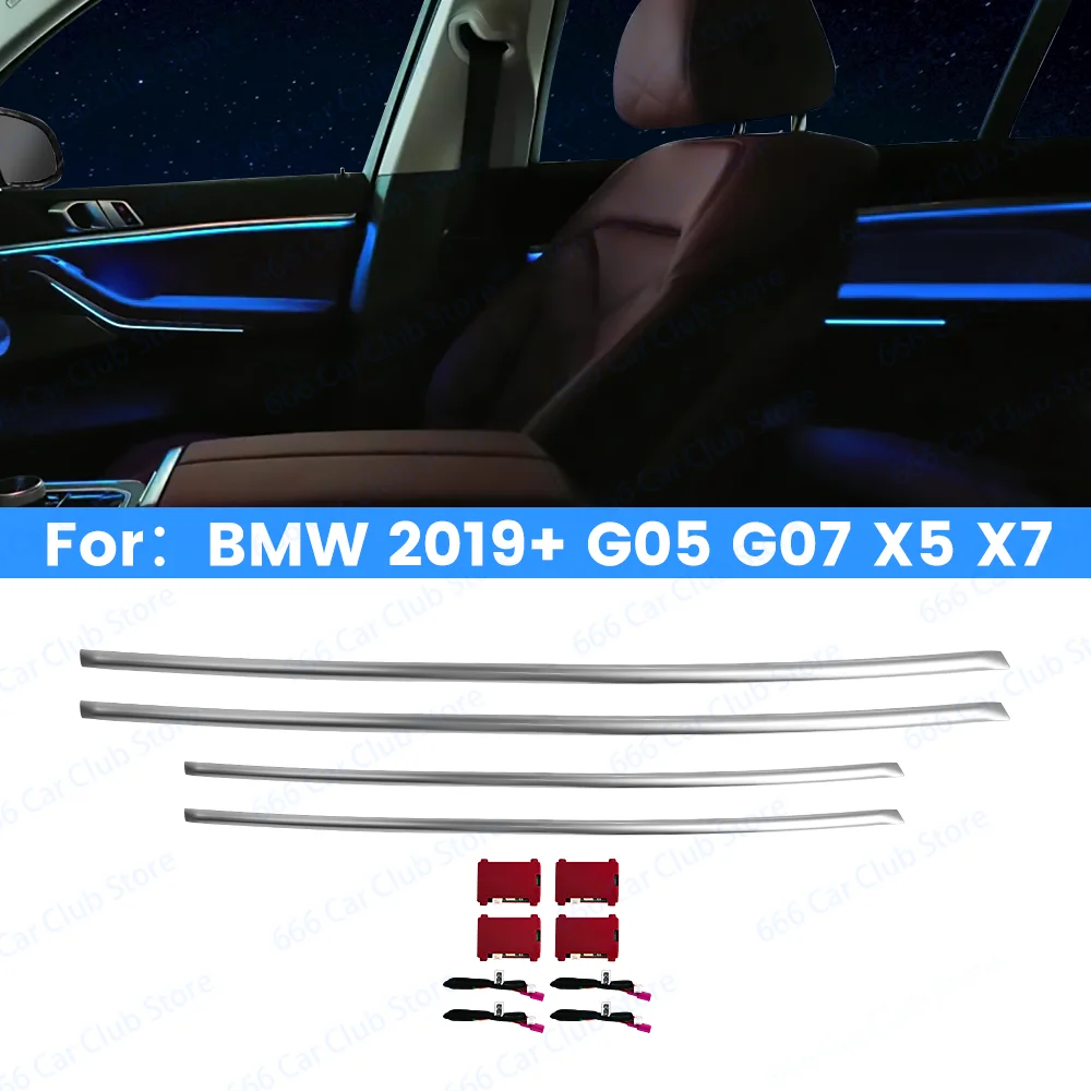 

11-цветный окружающий свет двери автомобиля для BMW X5 X7 G05 G07, светодиодный декоративный светильник, ремонтный комплект, внутренняя атмосфера, оригинальный улучшенный