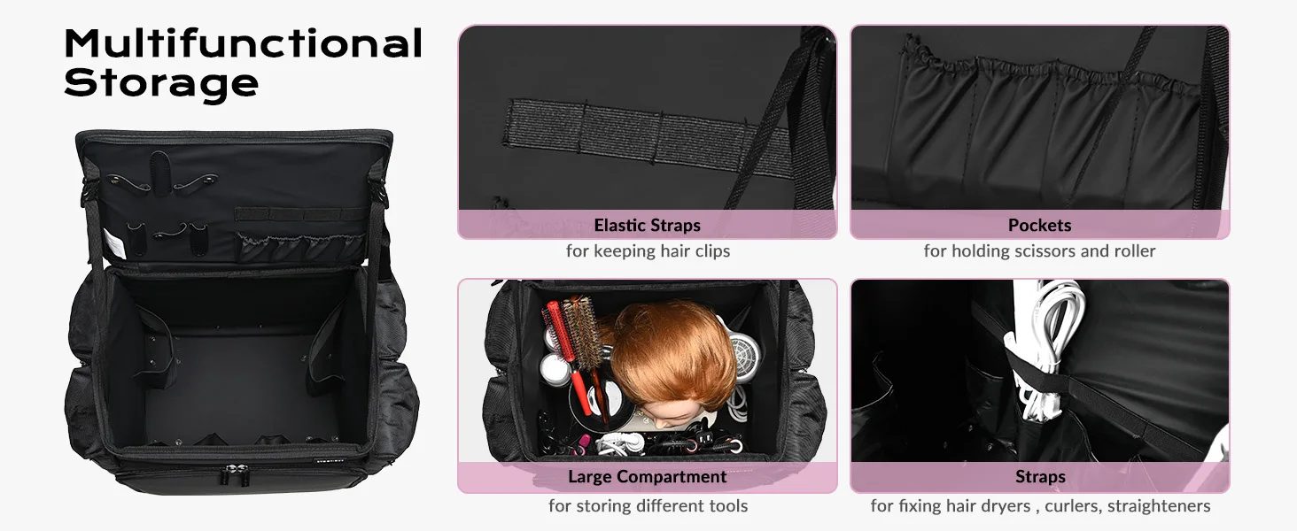 rolling hairstylist bag