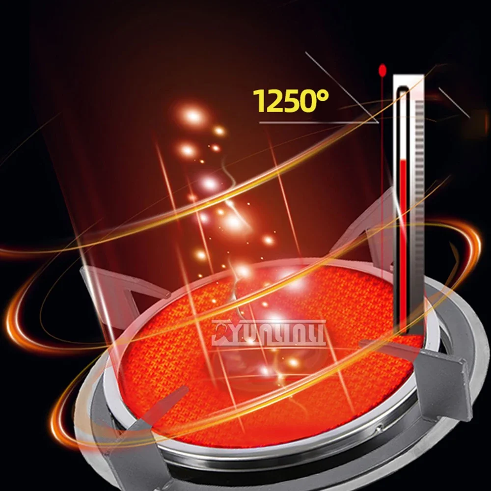 Table de cuisson à gaz infrarouge en acier inoxydable domestique H2-T06 Double cuisinière à gaz vequefied de bureau