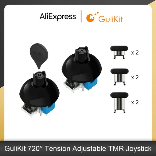 GuliKit 720 °   Joystick TMR de tensión ajustable para PS4 PS5 Edge Gamepad para Switch Pro Xbox Series controlador accesorios de juego