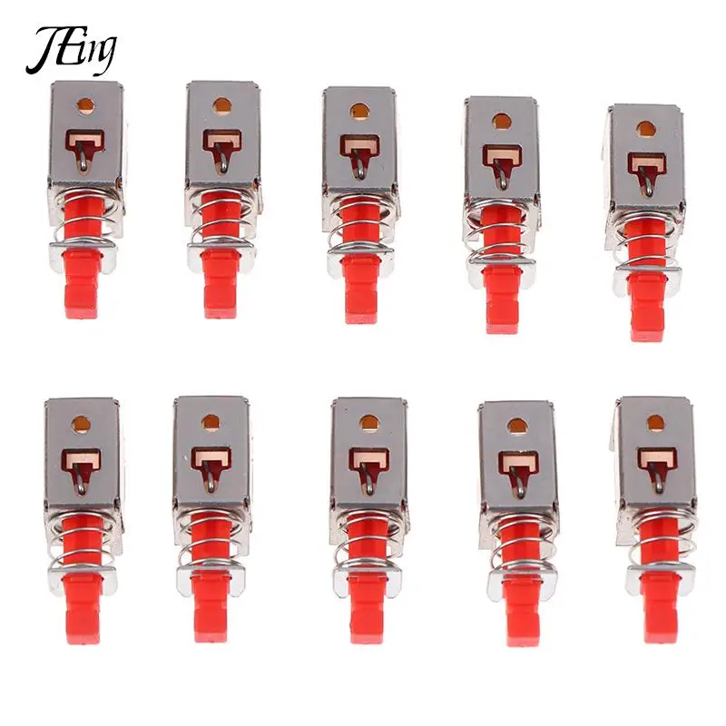 

10Pcs Directly key switch A03 PS-22F03 6pins self-locking power switches red