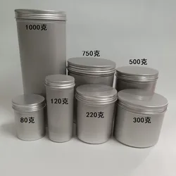 50-1000g Tall Threaded Aluminum Cans Round Aluminum Jar Tea Food Jewelry Cosmetics Aluminum can Storage Sealed  Aluminum Box