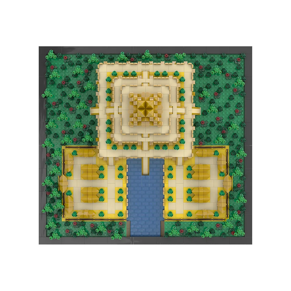 MOC El Dorado Mikrobau Modell Bausteine Kultur Architektur Die Golden One Pyramide Ziegel Spielzeug Erwachsene Geschenk