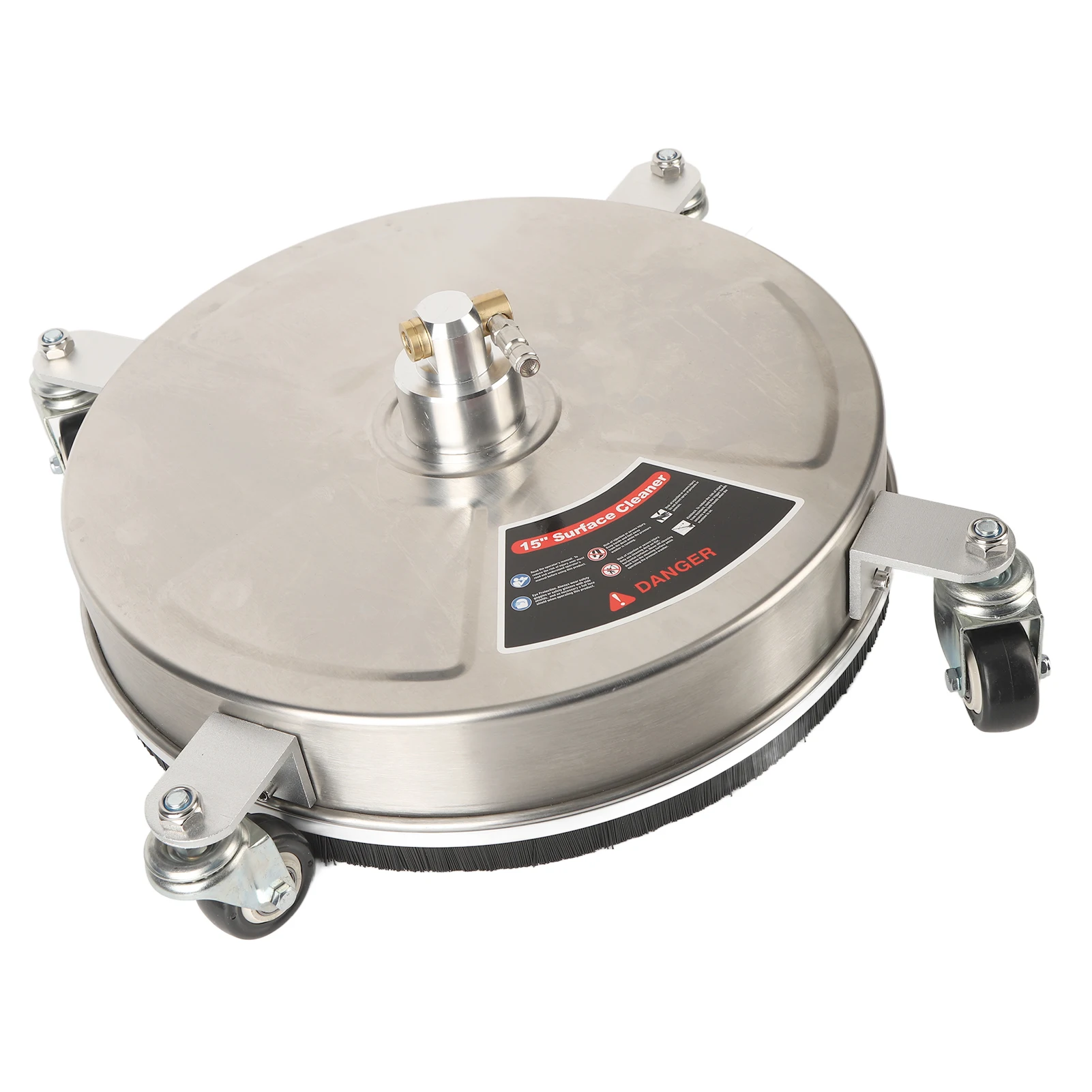 15 Inch Pressure Washer Surface Cleaner Professional 4000PSI Surface Cleaner with 4 Wheels 1/4inch Quick Connector