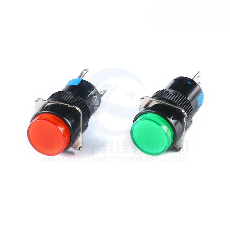 Button switch LA16/AB6-A/AB6Y-M inching self-resetting self-locking LA16-AL6-A-M round 16MM