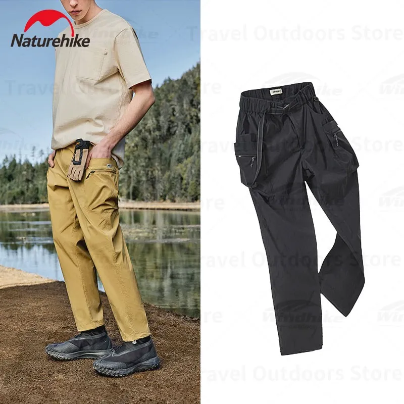 Naturehike Men Outdoor Hiking Fabric Cargo Pants Climbing Tactical Functional Trousers Camping UPF50+ Waterproof Casual Pants