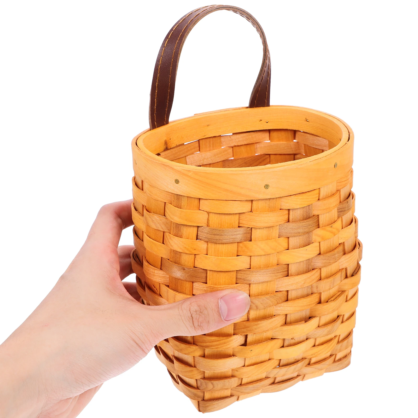 

Decorative Flower Basket Woven Wall Hanging Storage Vegetable Fruit Basket Kitchen Bathroom Balcony Home Lightweight Practical