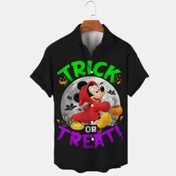 3D Printing Summer New Short Sleeve Street Shirts Women's Party Wear Boys Girls Street Tops Disney Halloween Mickey Minnie