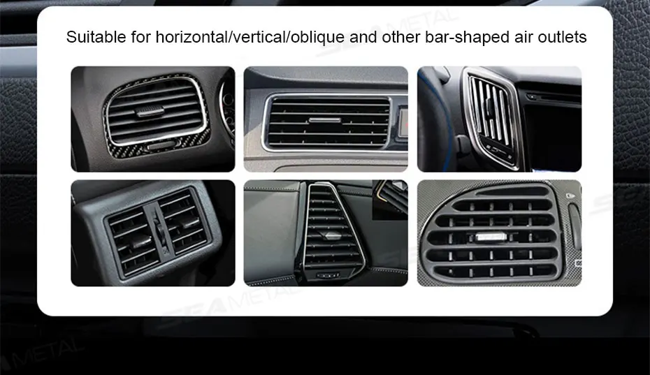SEAMETAL Magnetischer Autotelefonhalter, 360-Grad-Drehung, verstellbar, Einhandbedienung, Luftauslass, Entlüftung, Handy-Unterstützung – Detail 15
