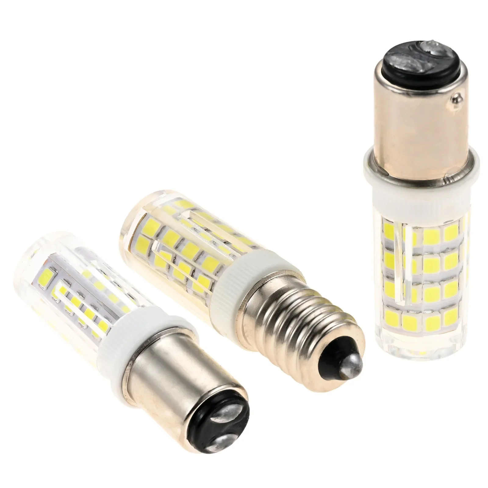 1Pc E14 BA15D 5W AC/200-240V Sewing Machine Lamp Bulb 51/33 LEDs Lamp Beads White Light for RV Camper Marine Yacht Boat Trailer