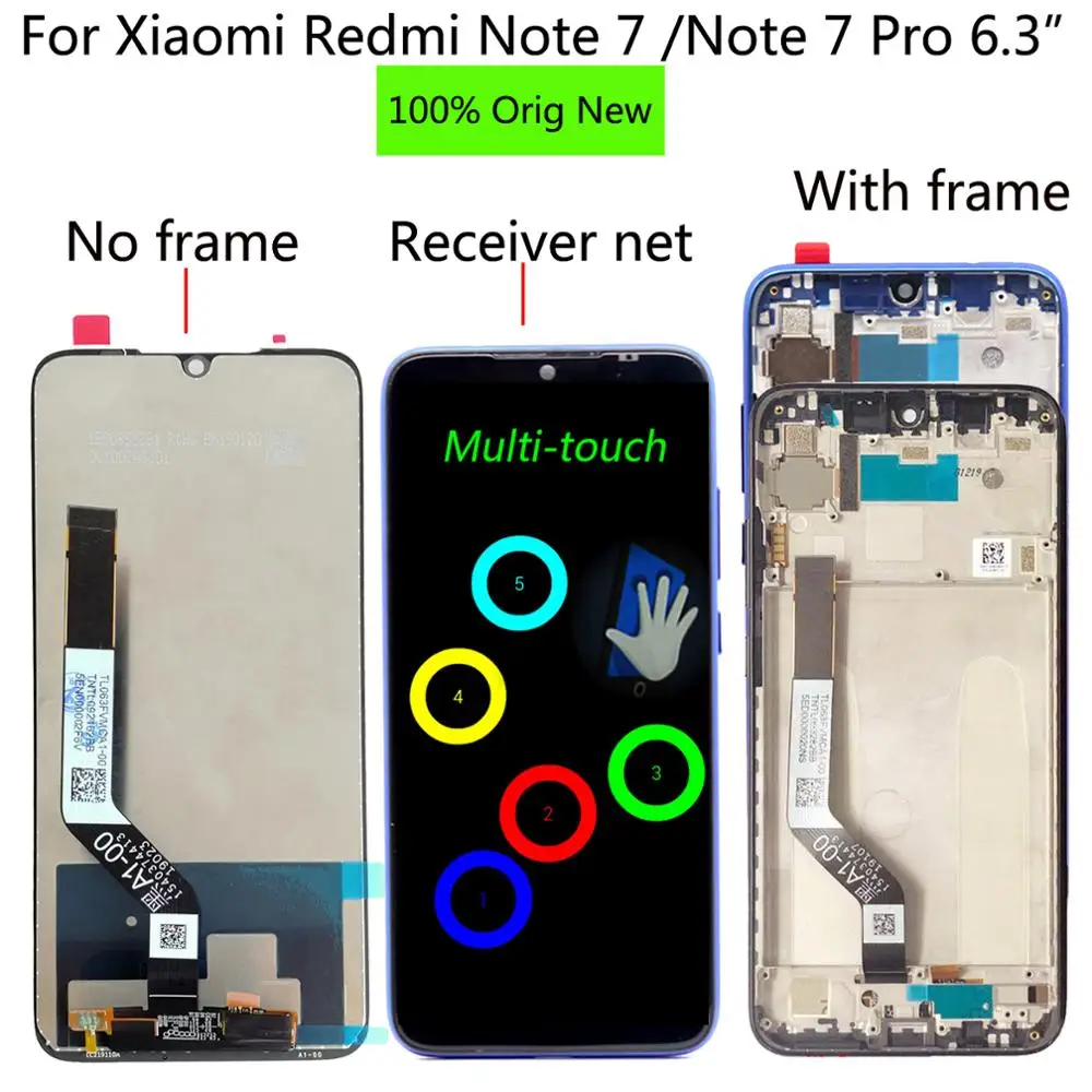 

Оригинальный ЖК-дисплей Shyueda 6,3 дюйма для Xiaomi Redmi Note 7 Note 7 Pro M1901F7H M1901F7E M1901F7C M1901F7G, ЖК-дисплей с сенсорным экраном