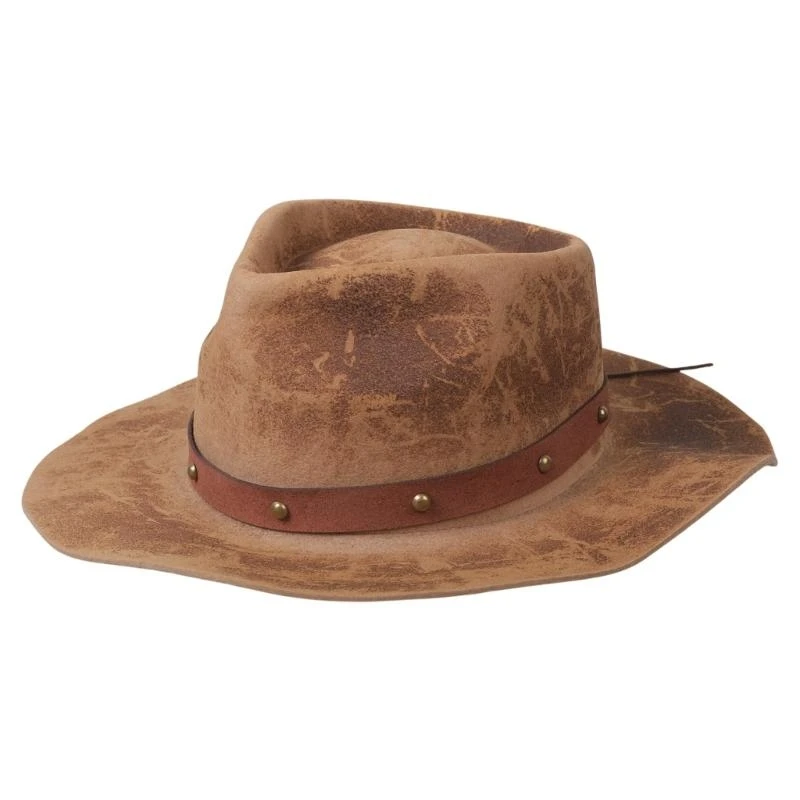 

DXAE Distressed Wool Fedoras Hat Cosplay Headwear for Photography and Casual Event