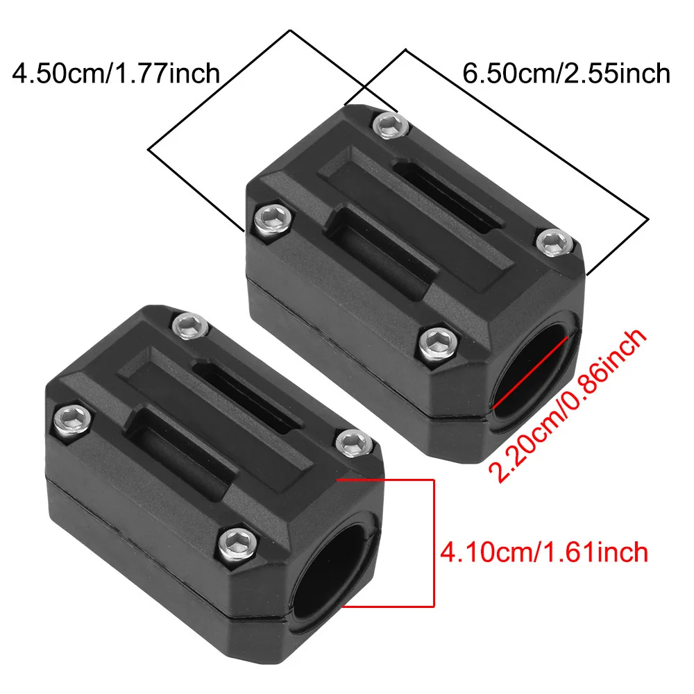 Engine Bumper Guard Blocks Fit for 22/25/28mm for Honda Decorative Block Crash Bar Motorcycle Engine Guard Protector