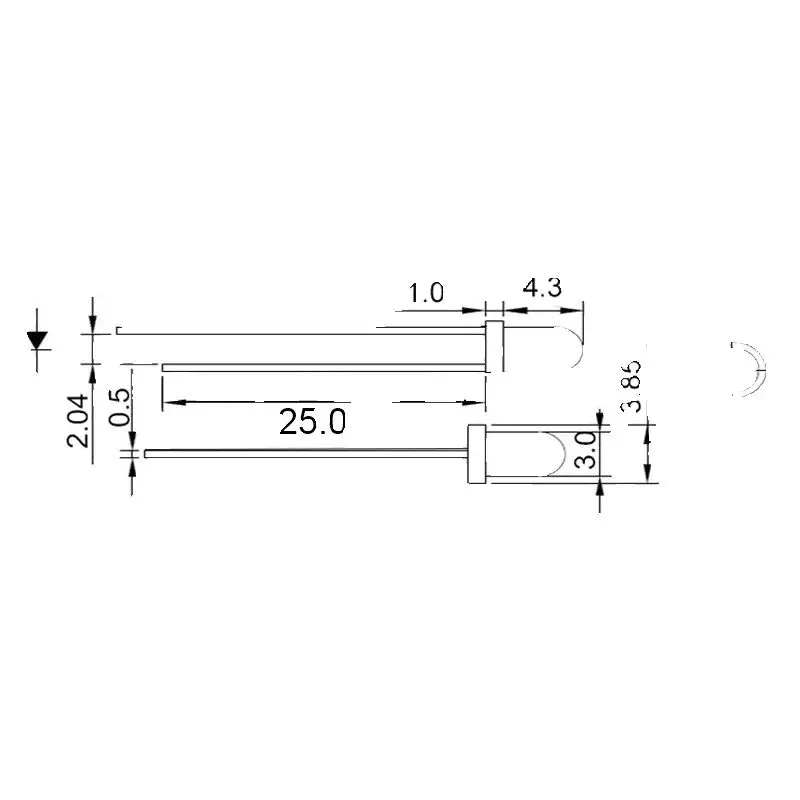 100PCS,  3MM IR LED 940NM 20mA 1.5V Infrared LED Lamp Water Clear DIP-2 F3-940NM