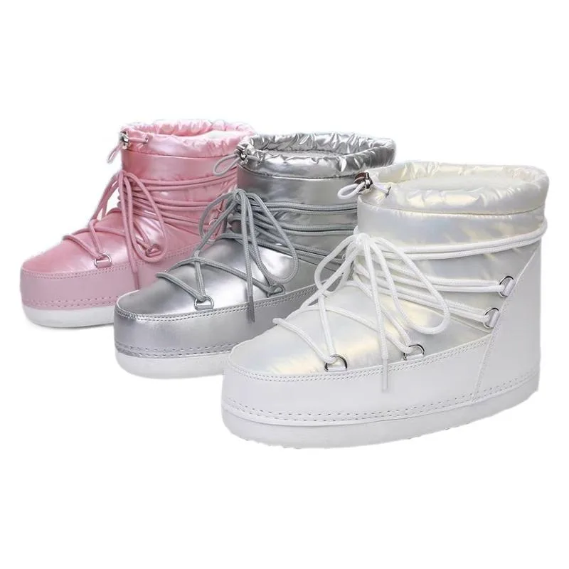Winter New Women's Shoes Fashion Ultra Warm Snow Boots for Woman Exquisite Round Head Ankle Boots Designer Shoes Botas Feminina
