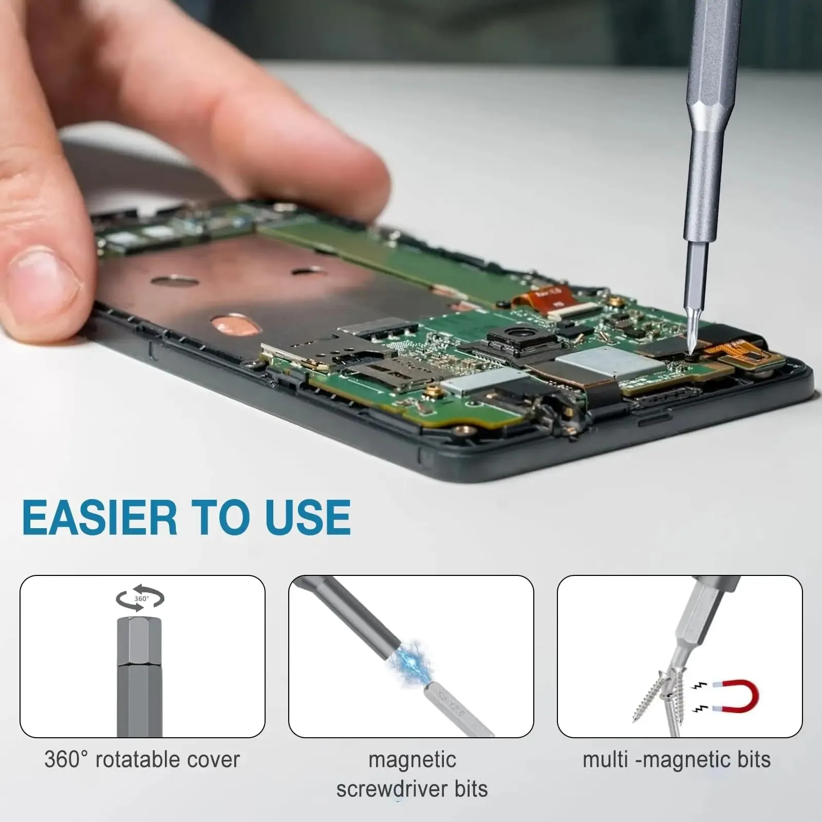 24-teiliges Multifunktions-Haushalts-Schraubendreher-Set für Computer, Telefon, Demontage, Wartung, Präzisions-Werkzeug-Set für Computer, Telefon