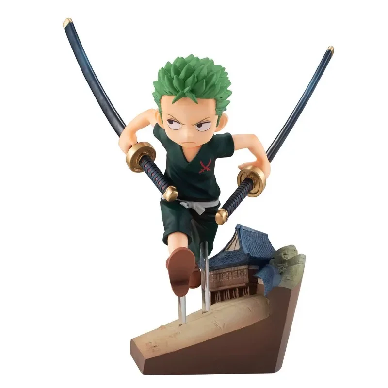 MegaHouse Original One Piece Anime Figure Roronoa Zoro Run and Run Action Figure Toys for Kids Gift Collectible Model Ornaments