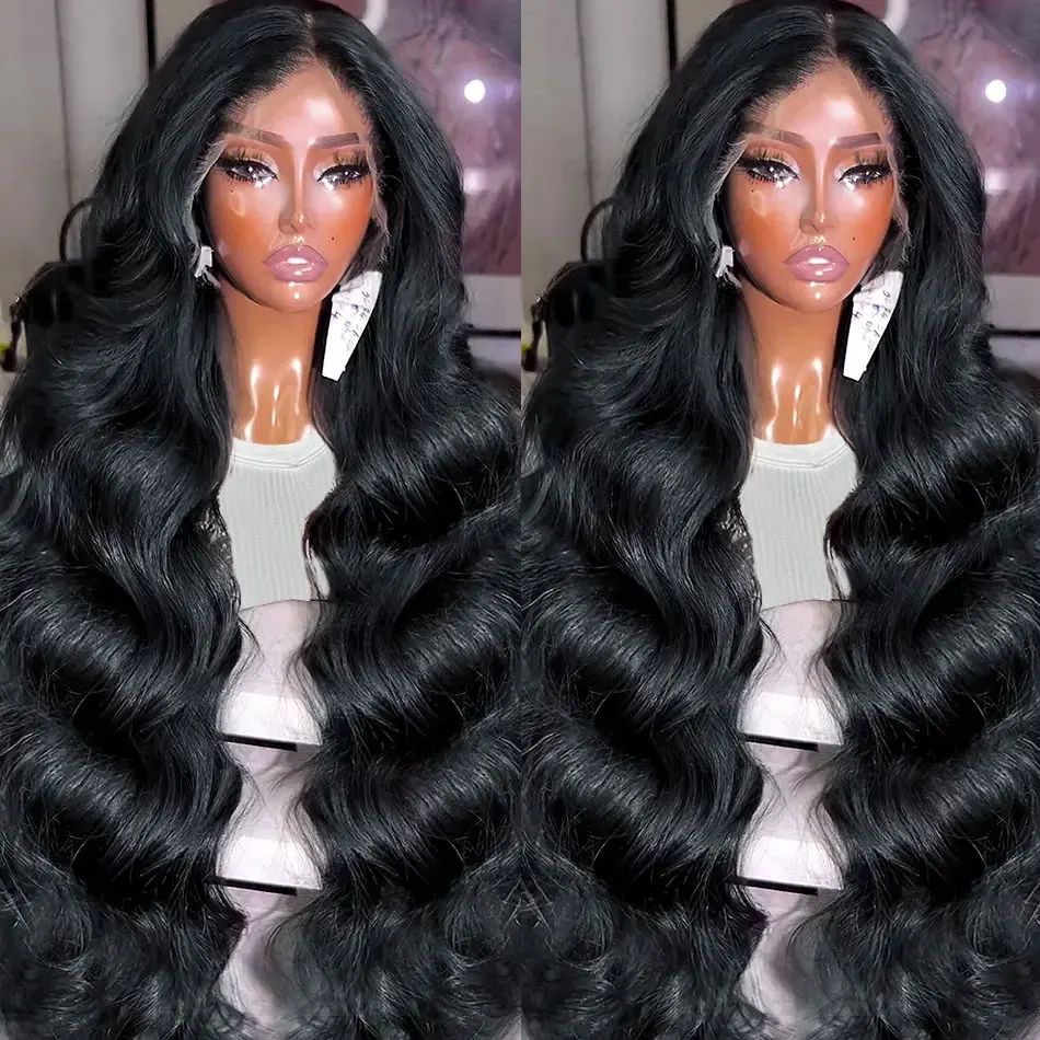 180 Density 30 40 Inch HD Transparent 13x4 13x6 Pre Plucked Body Wave Lace Frontal Wig Human Hair Brazilian Lace Front Wig Women