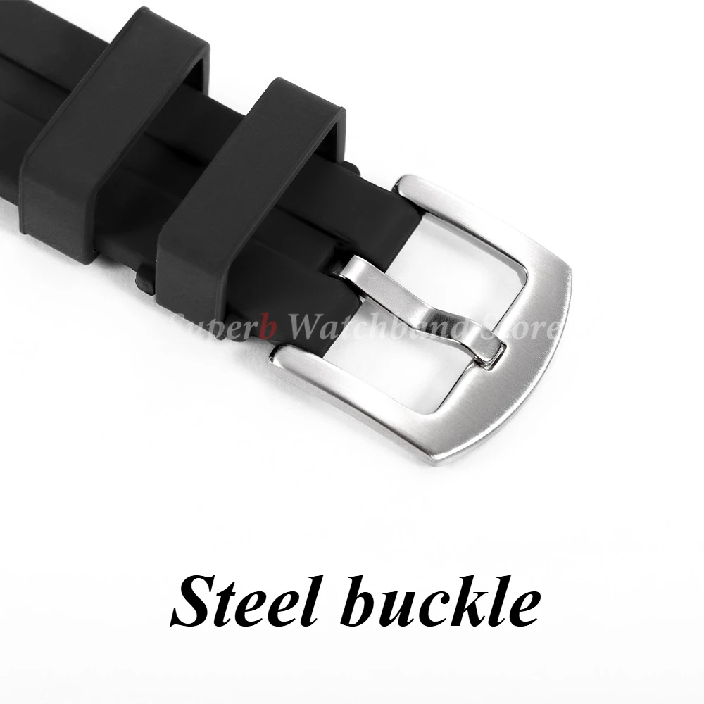 Cinturino per orologio in silicone a lunghezza estesa 18mm 20mm 22mm 24mm Bracciale per Seiko per Omega per Huawei Cinturini sportivi impermeabili