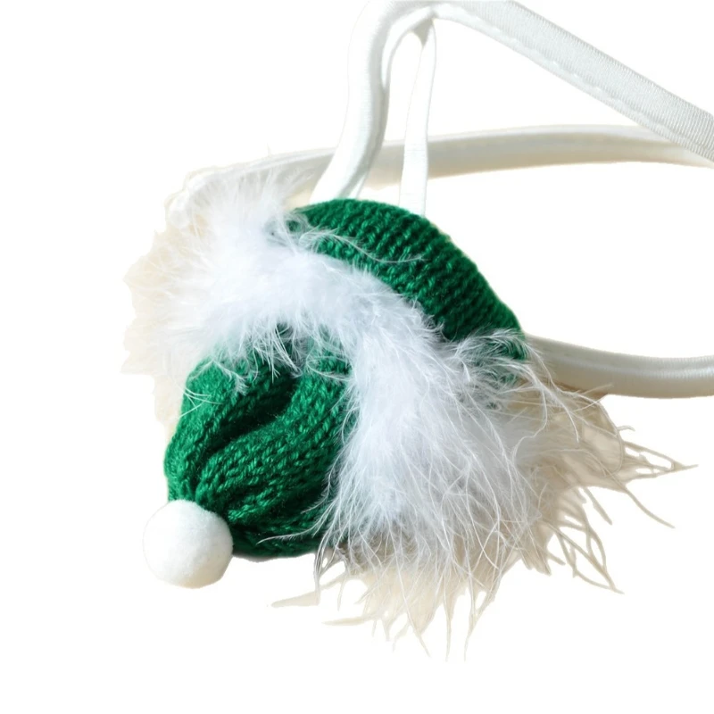 Men Sexy Thongs G String Christmas Hat Pouch Underwear Feather C-String Traceless Invisible Panties Jockstrap Erotic Underpants