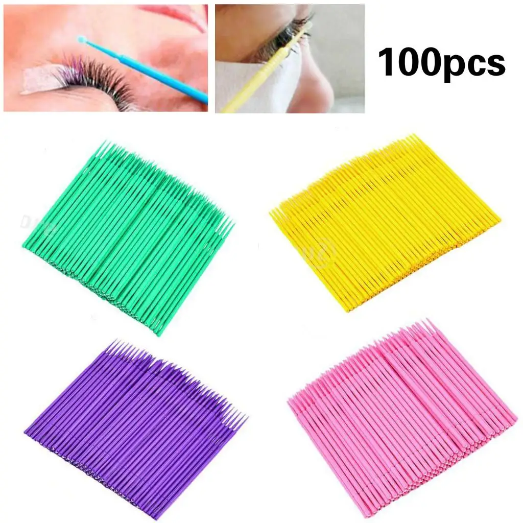 100 ชิ้น Extension Disposable Applicators แต่ละมาสคาร่าถาวร