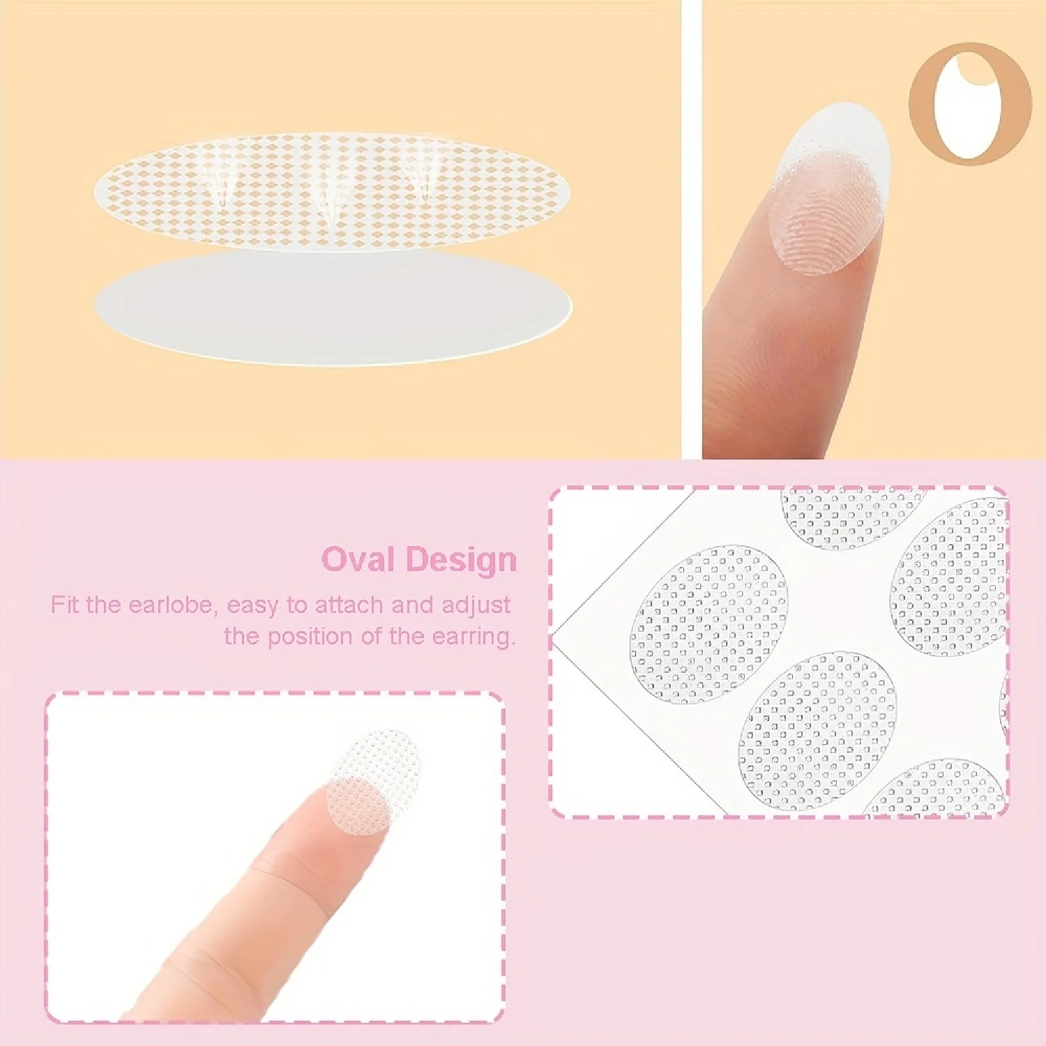 100/200pcs Ear Lobe Support Patches for Earring Stabilization