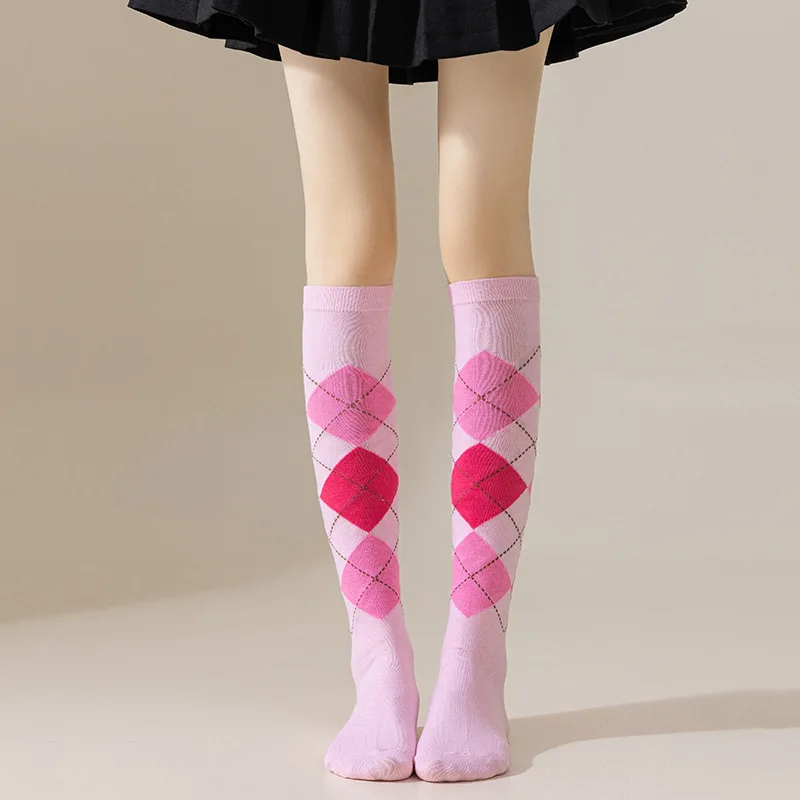جوارب طويلة لطيفة على شكل فتاة - طراز أنثوي - جوارب نسائية ناعمة وعصرية لفصل الربيع #4