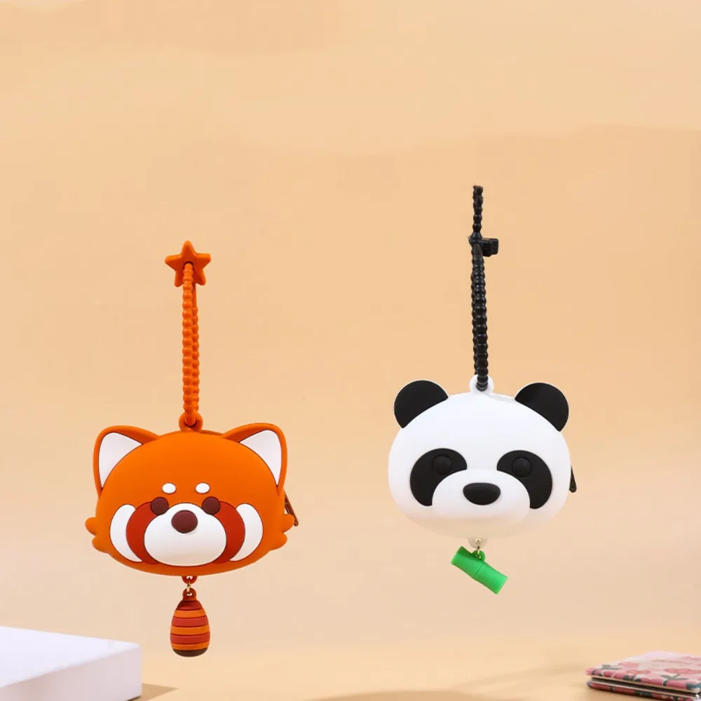 Simpatico portamonete in silicone 3D Portamonete con ciondolo morbido Portamonete con orso cartone animato anime