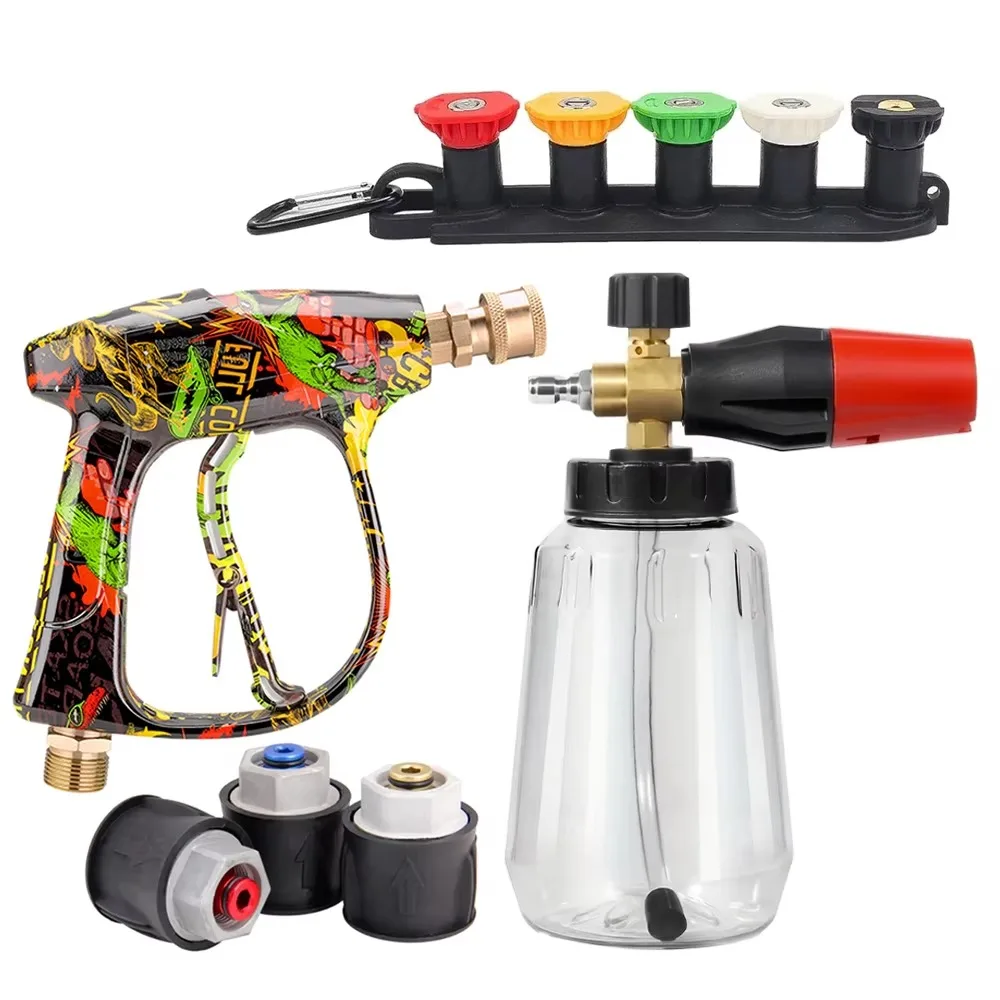 Quick Connector Nozzles Pressure Washer Water Gun, Replacement Accessory for Karcher, Nilfisk, Parkside, Bosch Car Washing