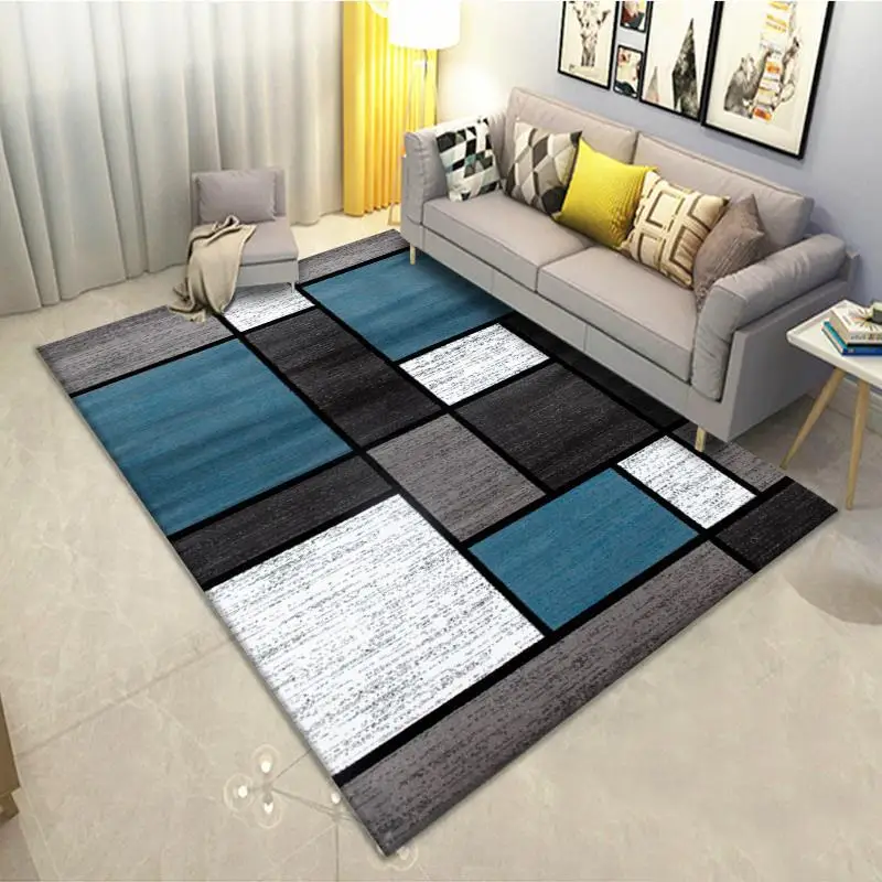 VIKAMA Living Room Carpet Luxurious And Simple Modern Abstract Bedroom Bedside Rug Dirt-Resistant And Easy To Clean Home Decor