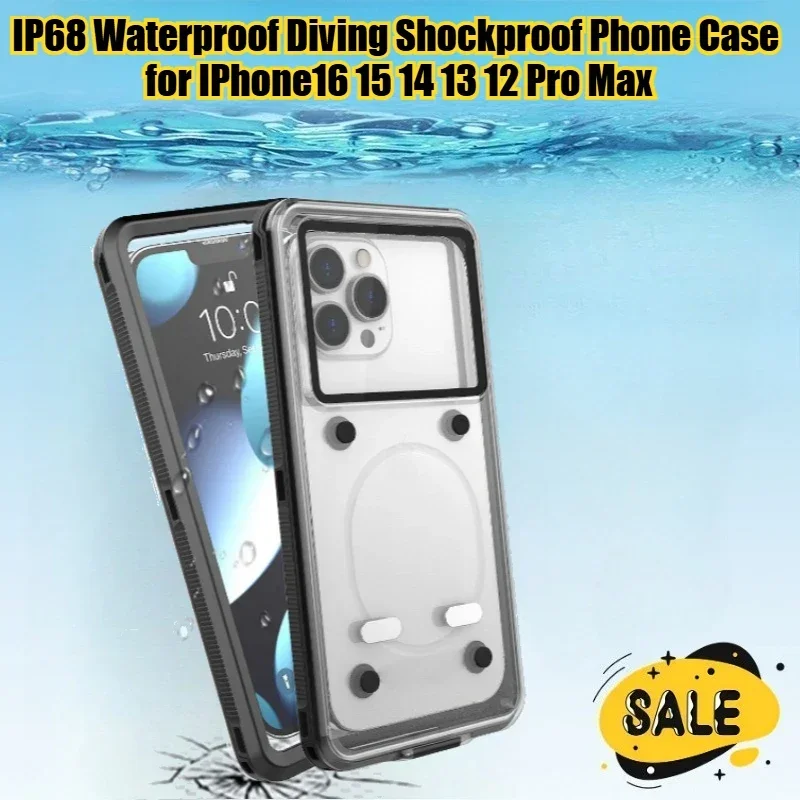 

IP68 Waterproof Diving Phone Case Within5.5-6.9 Inches Universal for IPhone16 15 14 13 12 Pro Max for Samsung S25 24 23 22 Ultra