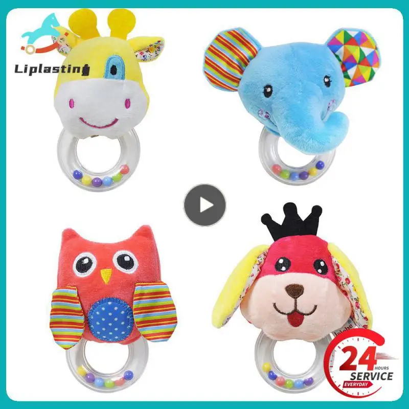 

Infant Rattle Bell Baby Kids Elephant Rattle Interactive Cute Cartoon Infant Baby Development Toy Animal Plush Handbell Gift Toy