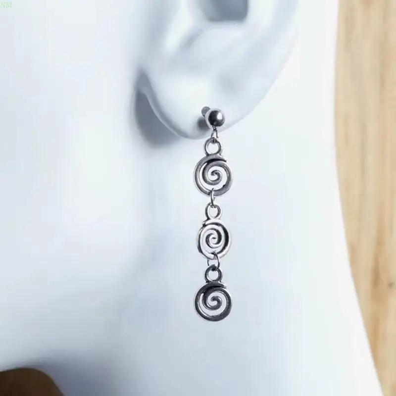 Eye Catching Swirling Earrings Hypoallergenical Alloy Ear Pendants Fashionable Earwear Women Accessories