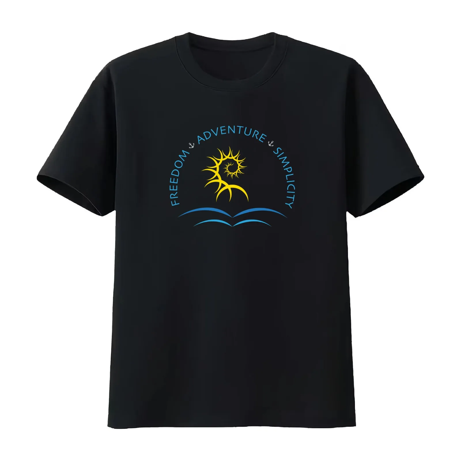 Freedom Adventure Simplicity T-Shirt Summer Casual Cotton Tee Oversized Streetwear Tops Vintage Graphic Print 100% Cotton