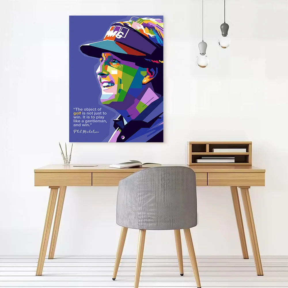 Phil Mickelson Poster Canvas Wall Art Personalized Print Modern Painting Perfect Gift for Decorative Paintings Gamer Decoration
